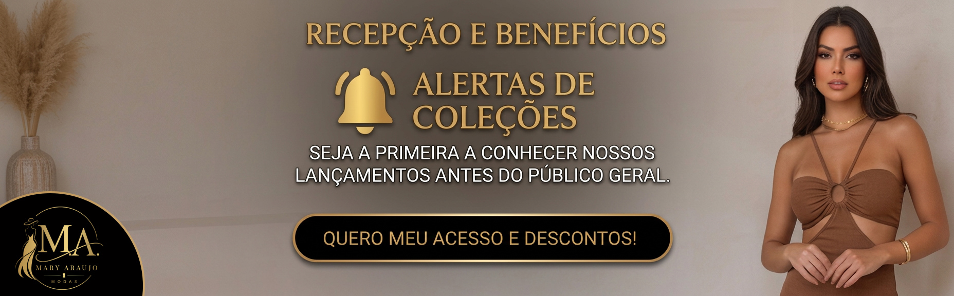 Recepção e benefícios — Alertas de coleções. Quero meu acesso e descontos!